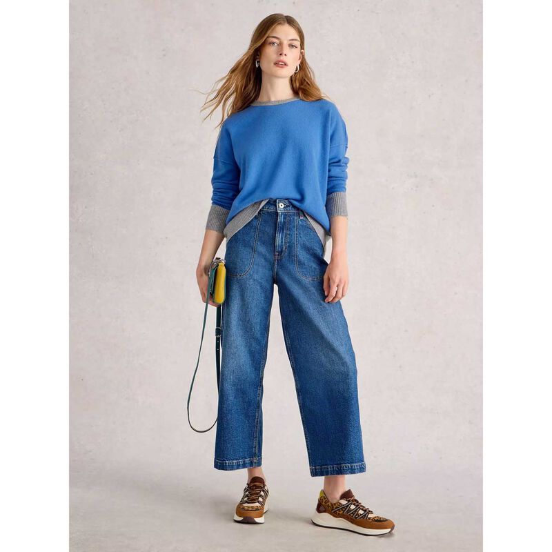 White Stuff Crew Cashmere Jumper image number 3